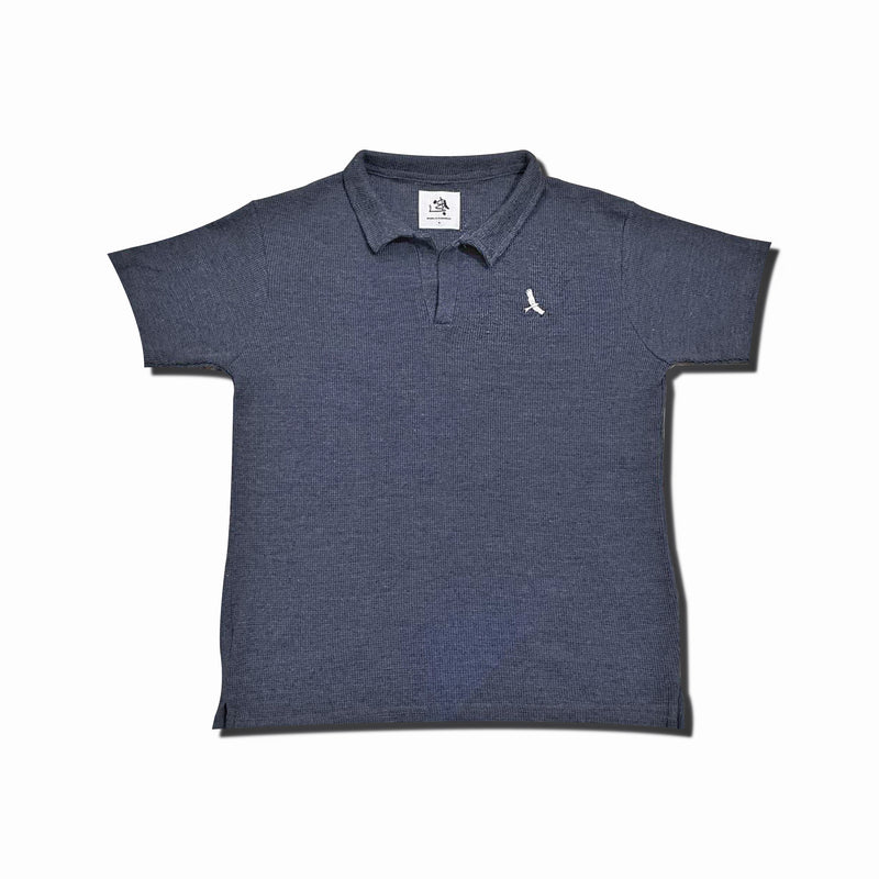 Charcoal Waffle Polo