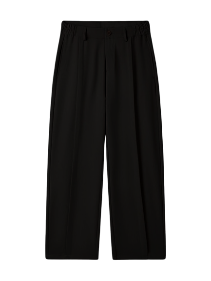 Black Pleated Trousers