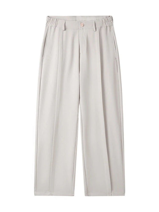 Cream Pleated Trousers