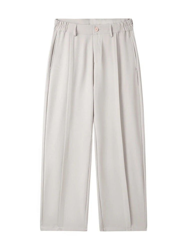 Cream Pleated Trousers